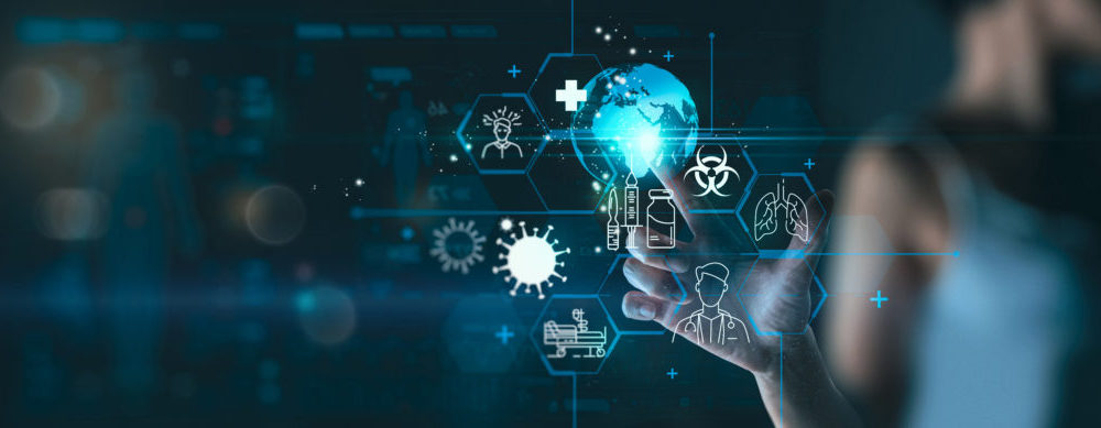Medicine Doctor Using Modern Computer With Virtual Innovaton Pat