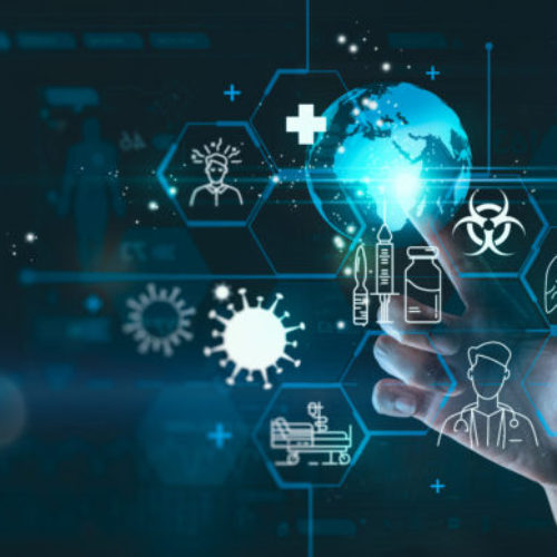 Medicine Doctor Using Modern Computer With Virtual Innovaton Pat